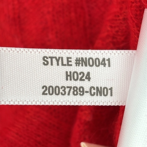 Madewell Alpaca-Blend Mockneck Sweater in Bright Cherry Red size M NWT NO041 - Picture 11 of 13